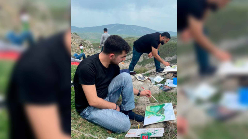 Sumqayıtın peşəkar rəssamları Şuşada olublar