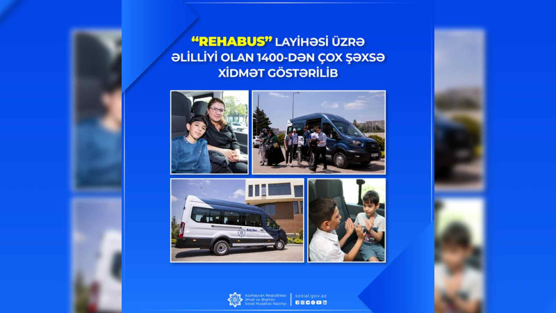 Əlilliyi olan 1410 şəxs Reabilitasiya Avtobuslarından yararlanıb