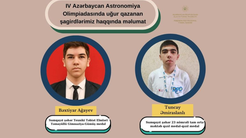 Astronomiya Olimpiadası: məktəblilərimiz birinci və ikinci olublar