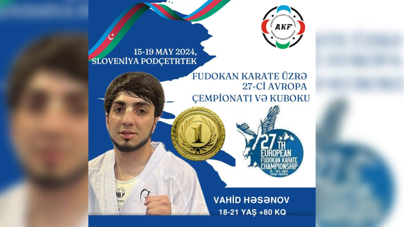 SDU-nun karateçi tələbəsi Avropa çempionu olub