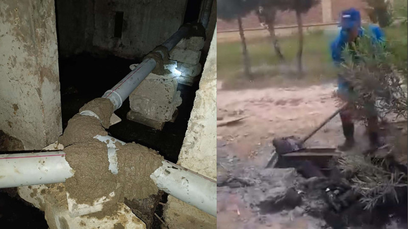 Köhnə su boruları yenilənib, yağış barmaqlıqları təmizlənib