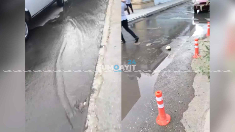 13-cü mikrorayonda yolu çirkab basıb