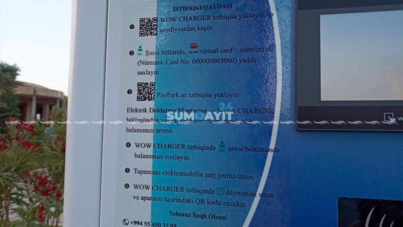 Bulvarda yenilik: elektrik doldurma məntəqəsi quraşdırılıb