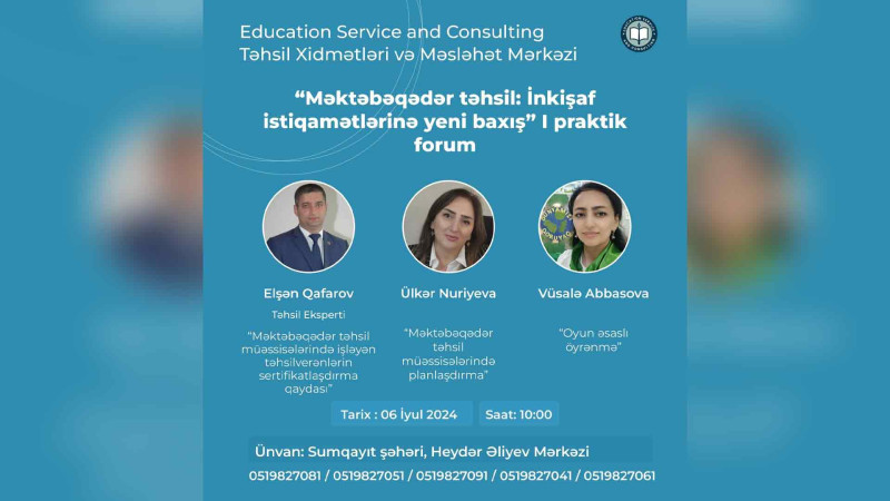 Təhsil işçiləri üçün forum təşkil olunacaq
