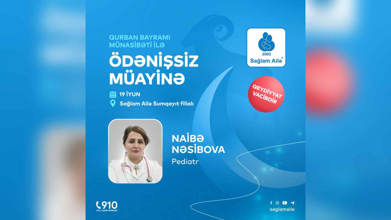 Sumqayıtda 1 gün pediatr qəbulu pulsuz olacaq