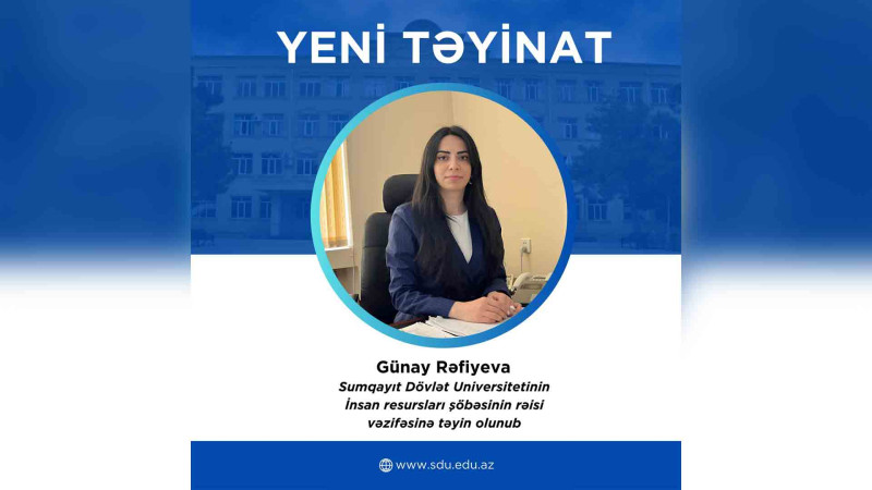 Gənc kadr SDU-da yüksək təyinat alıb