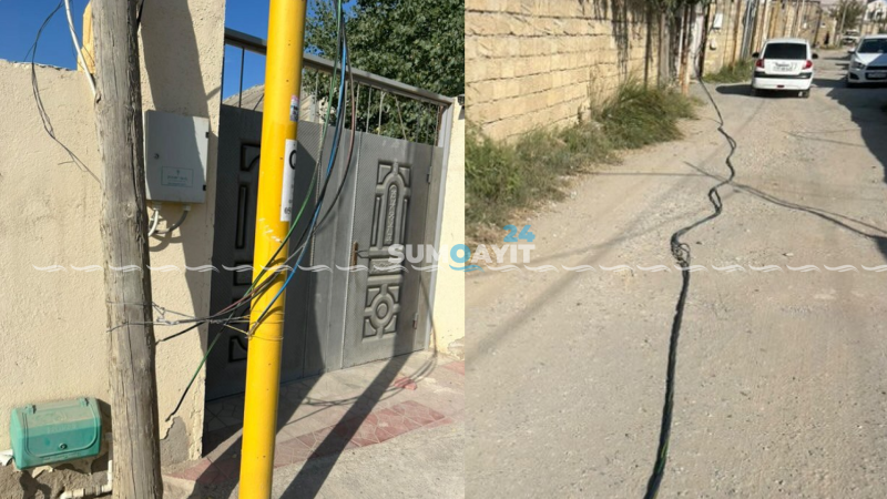 Corat bağlarında elektrik naqilləri təhlükə yaradır