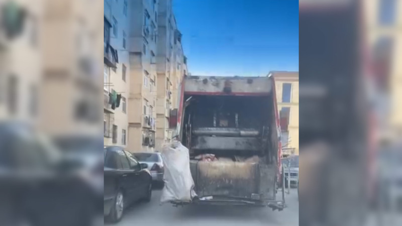 Sumqayıtda “zibil maşınları” ətrafı zibilləyir