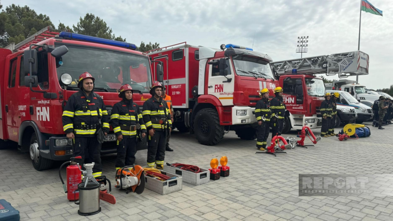Sumqayıtda nümunəvi mülki müdafiə məşqi keçirilib