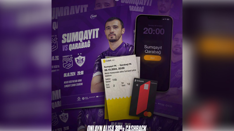 Sumqayıt - Qarabağ matçının biletləri satışda