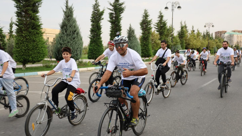 Sumqayıtda veloyürüş keçirilib