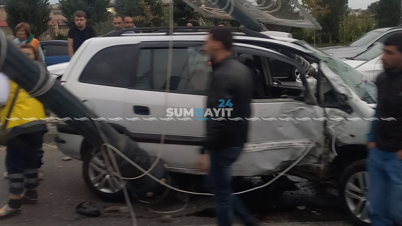 Sumqayıtda qəza - Polis yaralanıb