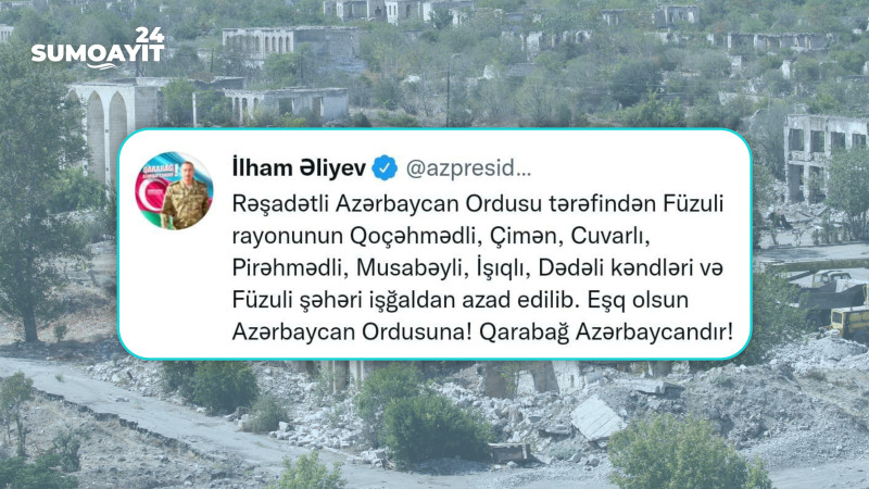 44 günlük müharibənin 21-ci günü - FÜZÜLİ AZADDIR!