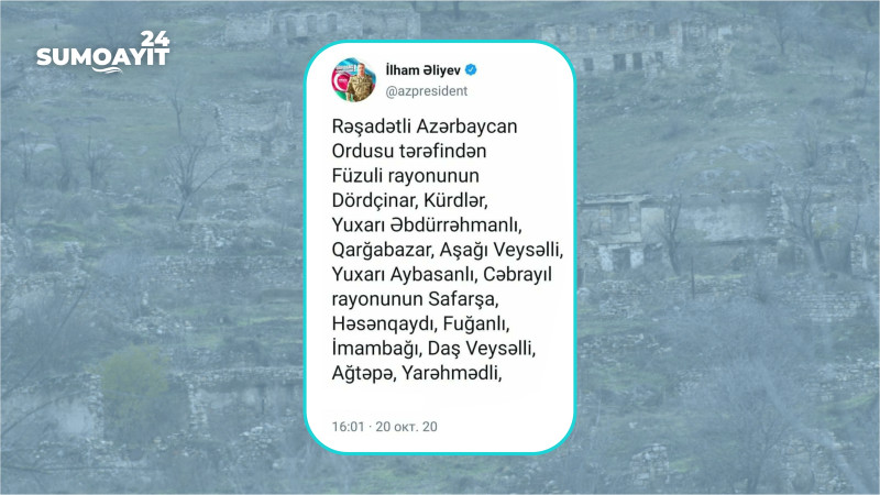 Müharibənin 24-cü günü – Zəngilan azad edildi