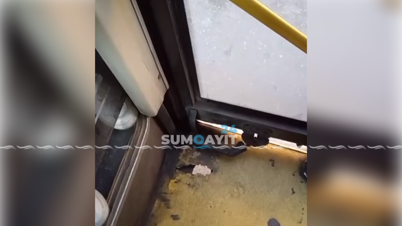 Sumqayıtda nasaz avtobus sakinlərə təhlükə yaradır