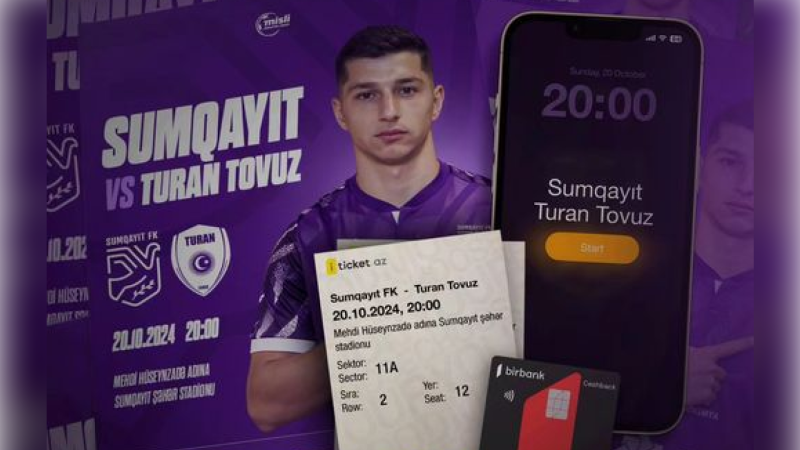 Sumqayıt - Turan Tovuz matçının biletləri artıq satışda