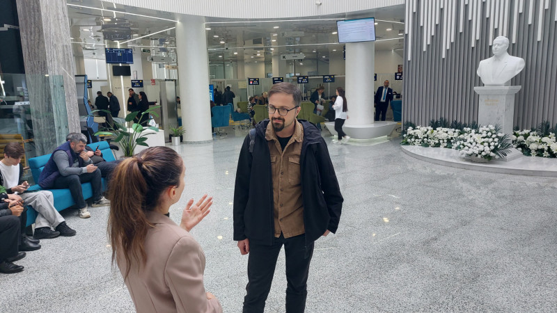 Türkiyəli səyyah Sumqayıta gəlib