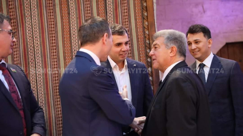 Sumqayıt və Barselonanın prezidentləri bir arada