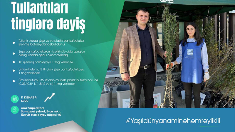 Sumqayıtda ekoaksiya: tullantı ver, ting al