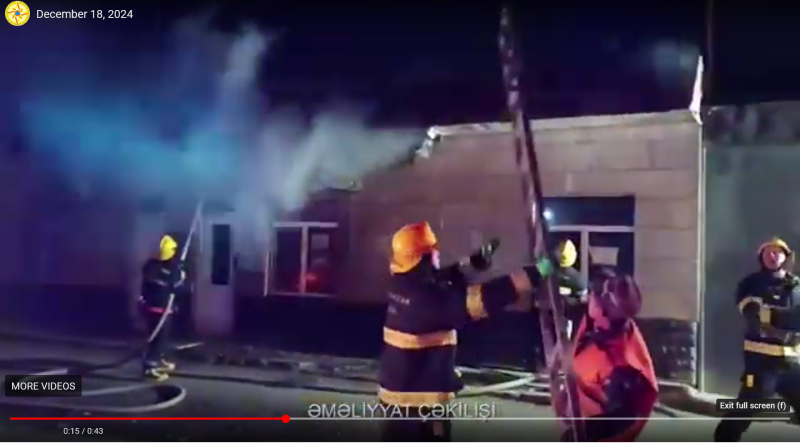 Sumqayıtda çayxanada yanğın olub