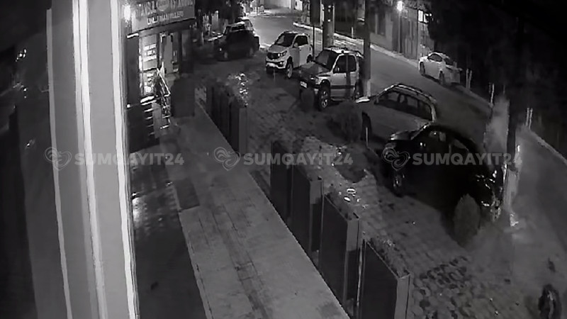 Səhər baş verən qəzanın anbaan görüntüləri - VİDEO