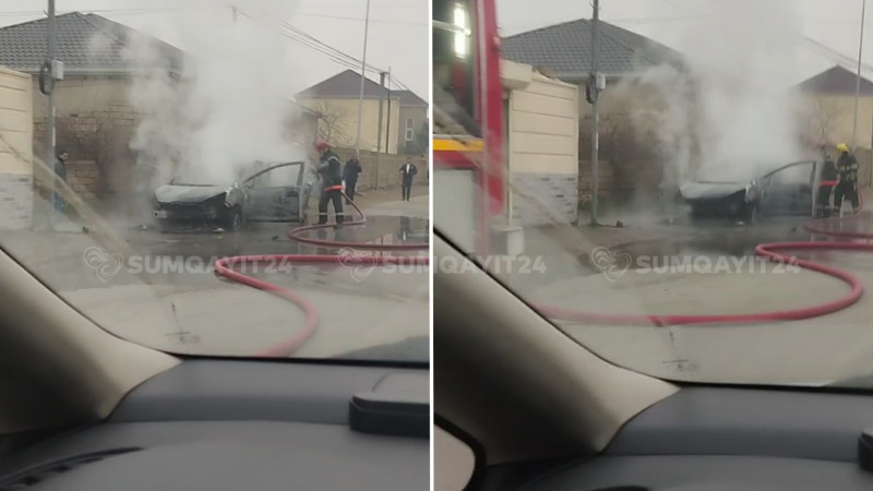 Sarayda avtomobil “külə döndü” - VİDEO