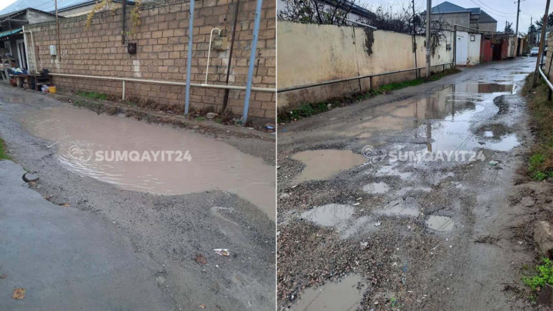 Sumqayıt yağışdan sonra - VİDEO