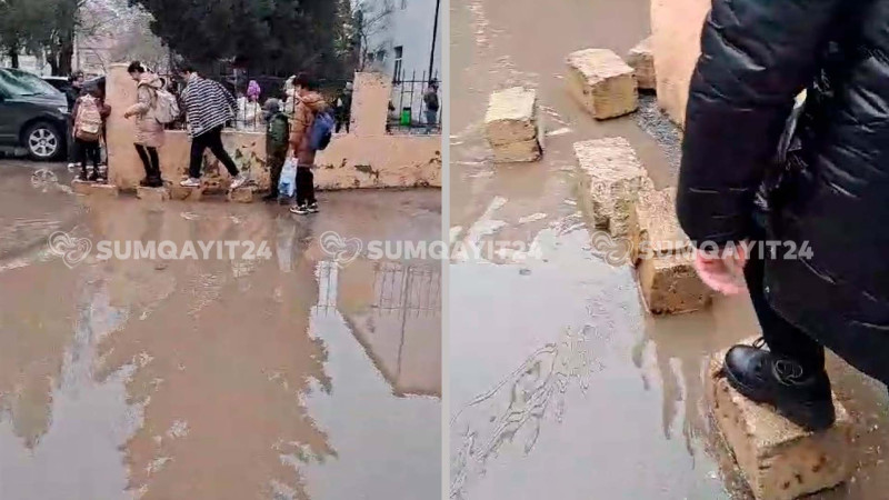 Sumqayıtda şagirdlər çıxılmaz vəziyyətlə üzləşiblər - VİDEO