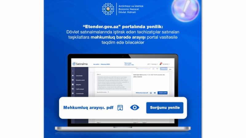 Məhkumluq arayışlarının təqdim edilməsi ilə bağlı YENİLİK