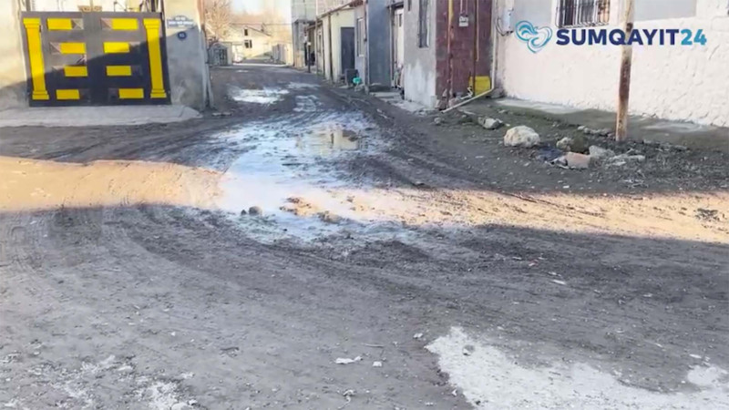 Problemlər içində itib-batan İnşaatçılar qəsəbəsi - VİDEO