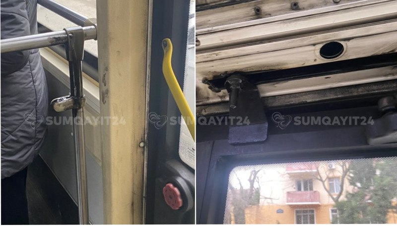 Sərnişinləri “yağlayan” Sumqayıt avtobusu - VİDEO
