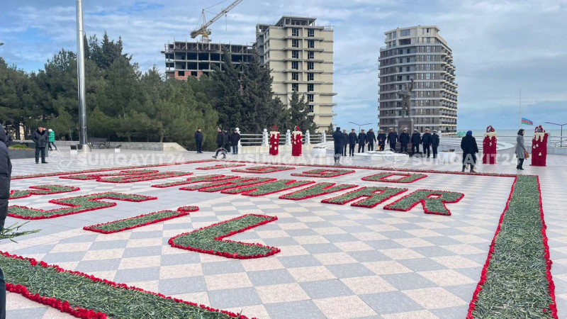 Sumqayıtda 20 Yanvar qurbanları yad edilir