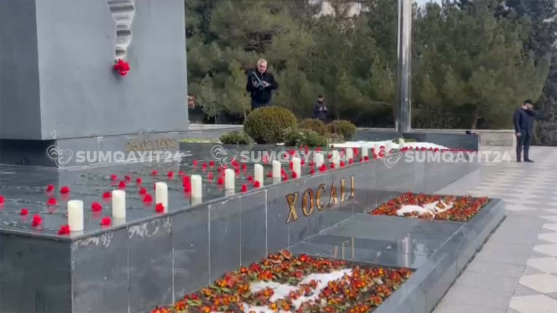 Sumqayıtda Xocalı soyqırımı qurbanlarının xatirəsi anılır