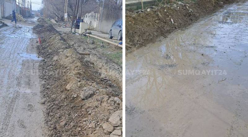 Ceyranbatanda yolu qazıb getdilər