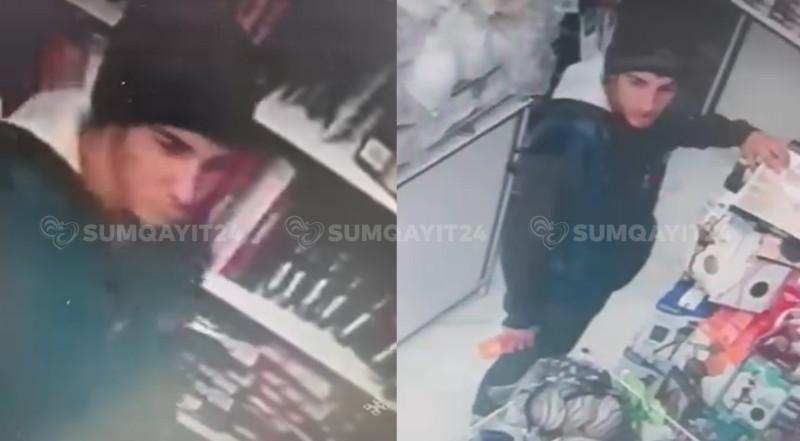 Sumqayıtda gənc iç geyimi mağazasından oğurluq edib - VİDEO