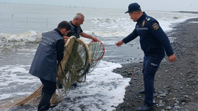 Sumqayıtda qanunsuz balıq ovuna qarşı REYD