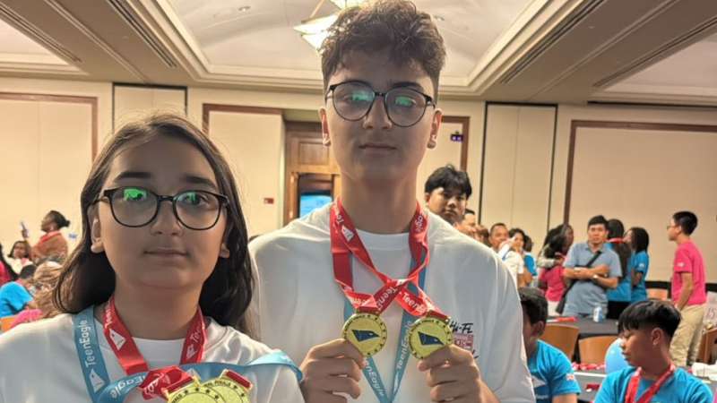 Sumqayıtlı bacı-qardaş Amerikadan qızıl medalla qayıtdı