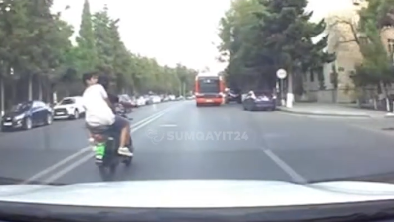 Sumqayıtda mopedlər azyaşlıların “oyuncağına” çevrilib - VİDEO