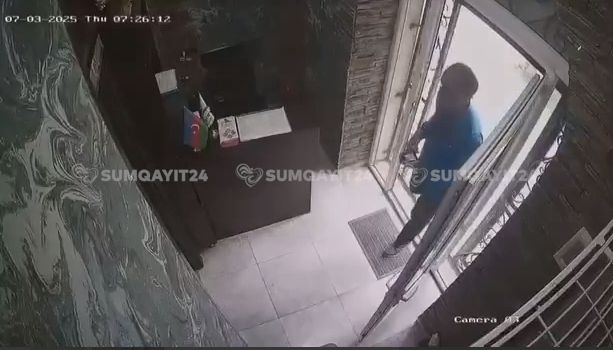 Sumqayıtda oğru KAMERALARA DÜŞDÜ - VİDEO