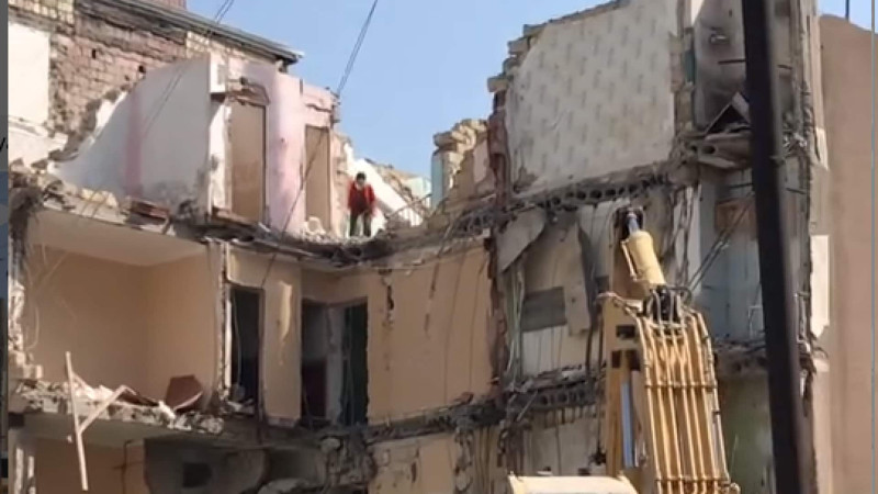 Partlayış baş verən binanın SON HALI - VİDEO