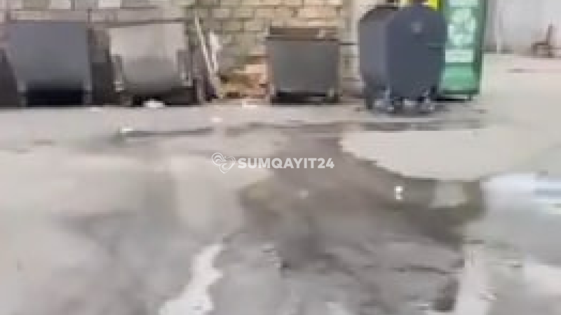 Sumqayıtda zibildaşıyan maşın ərazini “ZİBİLLƏYİR”