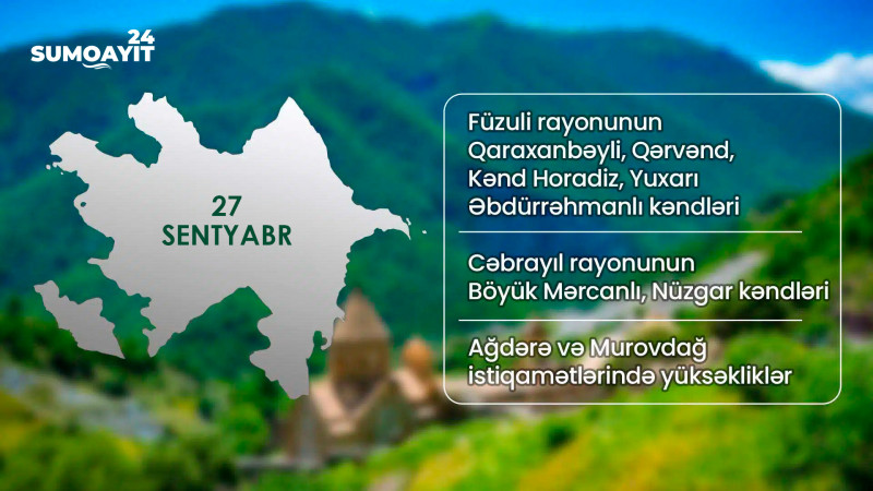 Vətən müharibəsinin ilk günü – Bir sıra ərazilər düşməndən təmizlənib