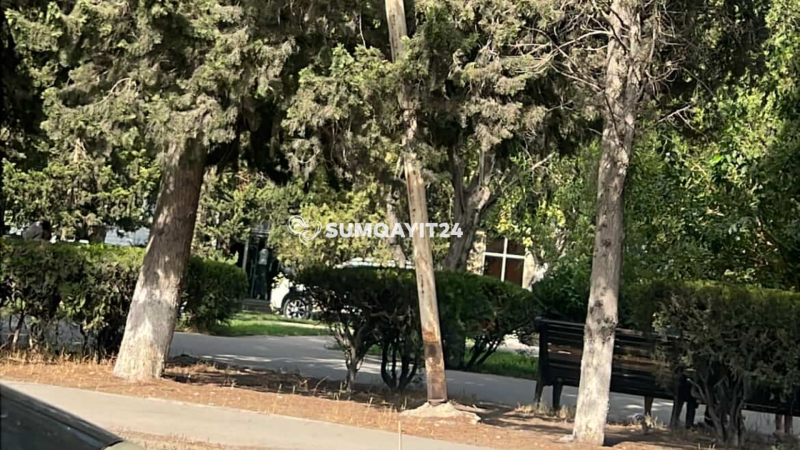 Sumayıtda işıq dirəyi ciddi təhlükəyə ÇEVRİLİB