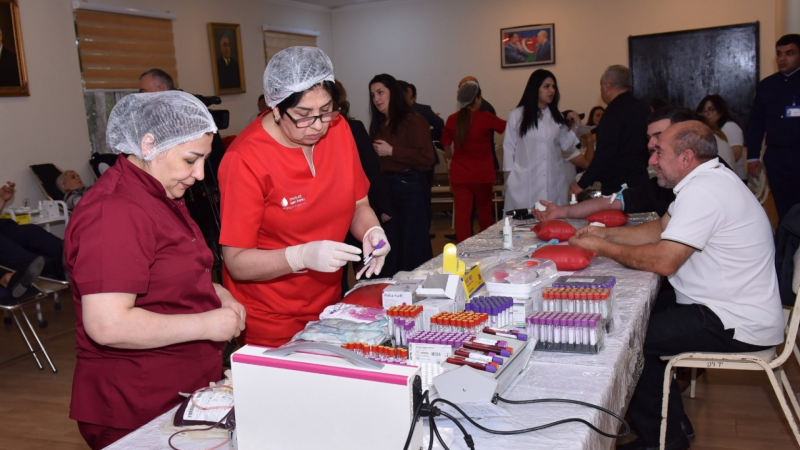 Sumqayıtda qanvermə aksiyası