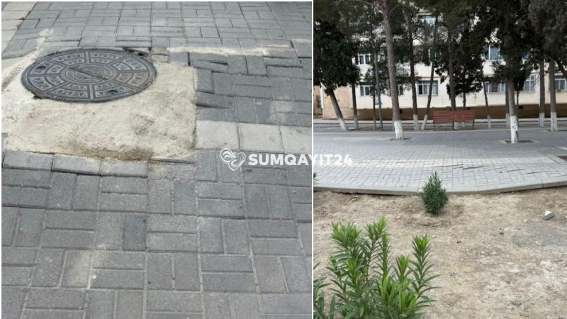 Sumqayıt parkının dərə-təpəli yolu Sumqayıt parkının dərə-təpəli yolu