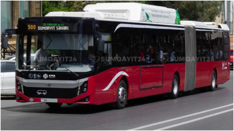 Sumqayıt–Bakı arasında 500 nömrəli yeni avtobus istifadəyə verildi