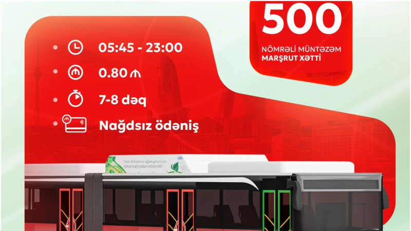 500 nömrəli avtobusun HƏRƏKƏT SXEMİ