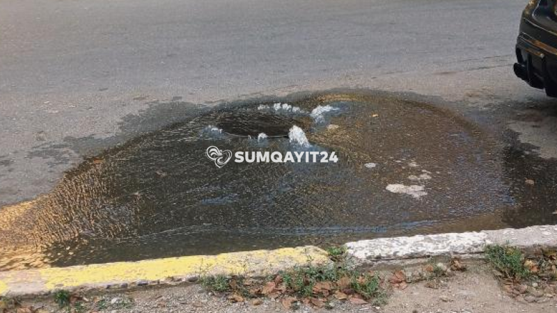 Sumqayıtda su xəttində qəza