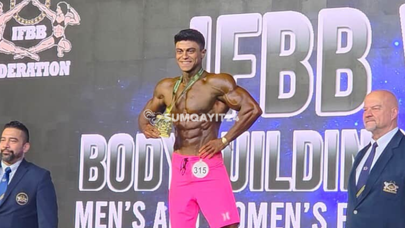 Sumqayıtlı bodibilder ikiqat dünya ÇEMPİONU OLDU