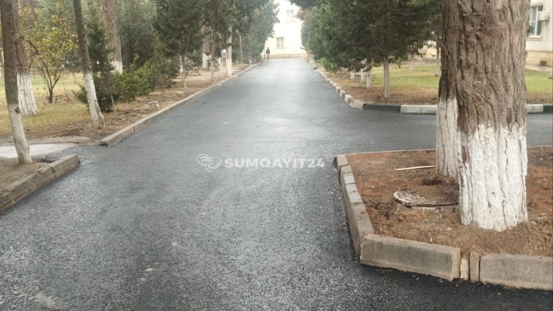 Şad xəbər: Sumqayıt xəstəxanasındakı yol ASFALTLANDI